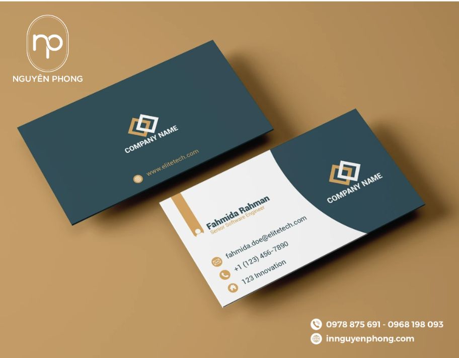 Logo in ấn trên card visit